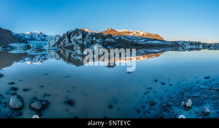 Svinafellsjokull Gletschersee, Skaftafell, Vatnajökull-Nationalpark, Island Stockfoto