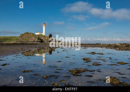 Turnberry Leuchtturm mit Reflexionen, Ayrshire, Schottland, UK Stockfoto