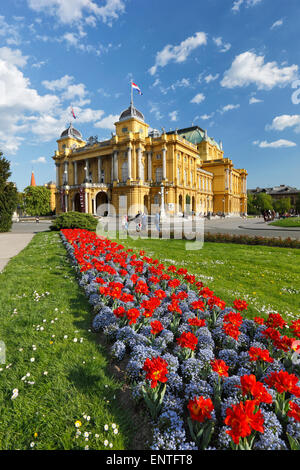 Nationaltheater von Zagreb, Kroatien Stockfoto