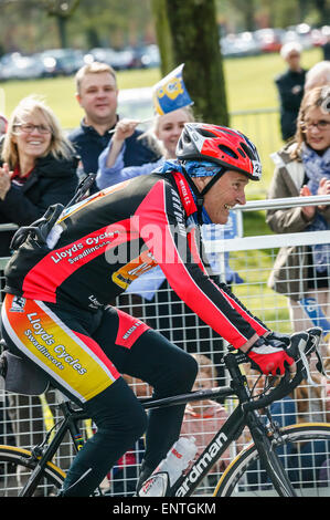 Endphase der 2015 Tour de Yorkshire in Leeds, West Yorkshire Stockfoto