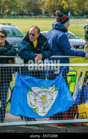 Endphase der 2015 Tour de Yorkshire in Leeds, West Yorkshire Stockfoto