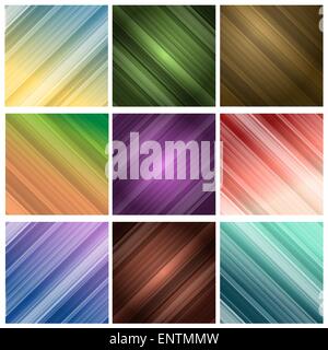 Reihe von bunten einfach abstrakt. Gut für Hintergrund erstellen. Isoliert auf weißem Hintergrund. Stock Vektor