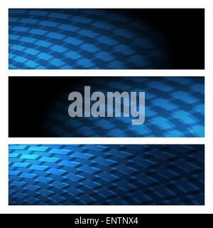 Abstrakte industriellen Hintergrund gesetzt in dunkelblaue Farbe Palette gezogen. Stock Vektor