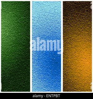 Satz von strukturierte Hintergründe in drei Farbvariationen gezeichnet. Stock Vektor