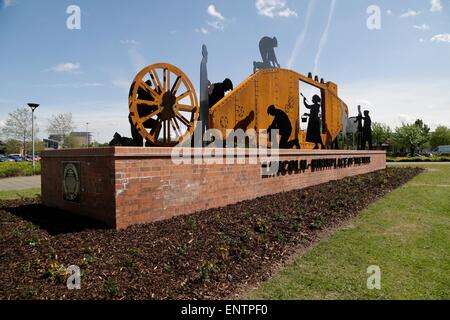 Lincoln-Tank-Denkmal, Tritton Straße Kreisverkehr, Lincoln, Lincolnshire, UK Stockfoto