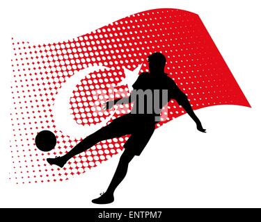 Türkei-Fußball-Spieler Stock Vektor