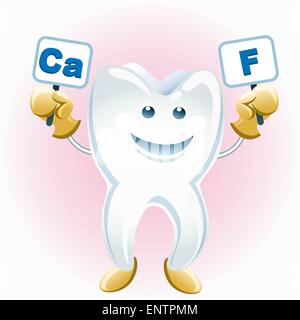 Eine Vektor-Illustration des Lächelns Zahn Stock Vektor