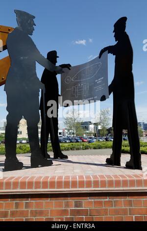 Lincoln-Tank-Denkmal, Tritton Straße Kreisverkehr, Lincoln, Lincolnshire, UK Stockfoto