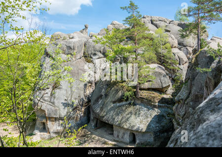 Large hohen Steinen Skeli Dovbusha, Frankowsk Region, Kazakhistan Stockfoto