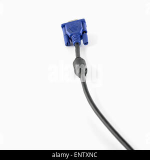 VGA-Kabel auf einem weißen Hintergrund Stockfoto