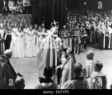 Krönung von Königin Elisabeth II. 3. Juni 1953. Stockfoto