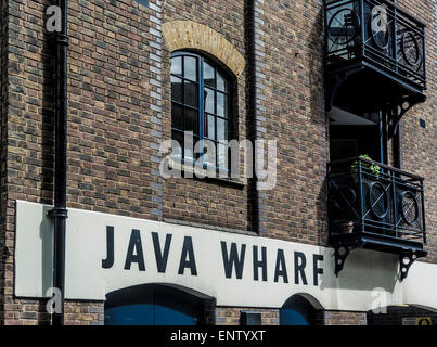 Java Wharf Gebäude, Shad Thames, Bermondsey, London Stockfoto