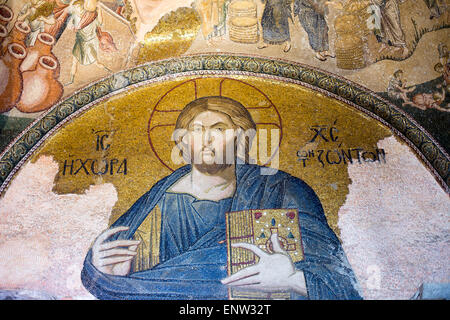 Jesus Christus Pantocrater.The Kirche des Heiligen Erlösers in Chora, Kariye Muzesi, Interieur Stockfoto