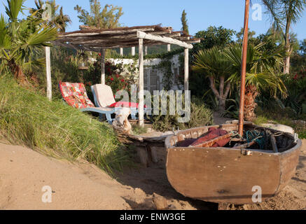 Malvern Frühjahr zeigen 2014 RHS Gärten En Su Casa de la Playa - zu Hause am Strand - entworfen von Villaggio Verde Stockfoto