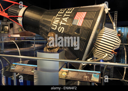 Mercury-Raumkapsel, National Naval Aviation Museum, Pensecola, Florida, USA Stockfoto