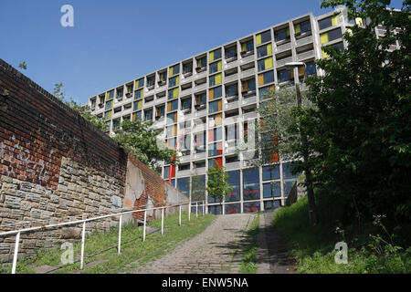 Renovierte Park Hill Wohnungen in Sheffield, England, Großbritannien, hohes Wohngebäude Stockfoto