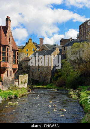 Das Wasser von Leith. Dean Village, Edinburgh, Schottland, Vereinigtes Königreich, Europa. Stockfoto