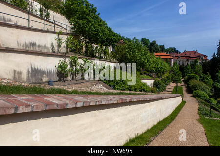 Fürstenberg Garten Mala Strana Prag Schloss Tschechische Republik Stockfoto