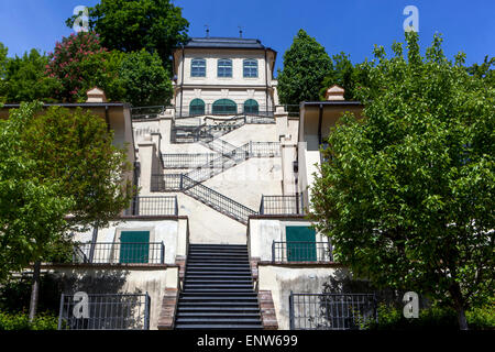 Prager Fürstenberg Garten, der Südhang der Prager Schlossgärten Treppe, Bezirk Mala Strana Tschechische Republik Stockfoto