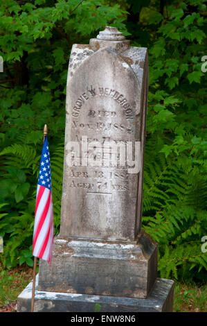 Alter Friedhof, Nepaug, Connecticut Stockfoto