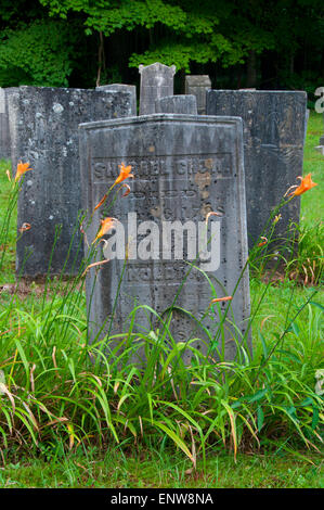 Alter Friedhof, Nepaug, Connecticut Stockfoto