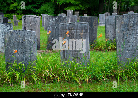 Alter Friedhof, Nepaug, Connecticut Stockfoto