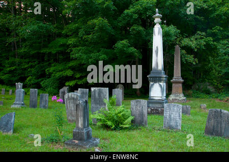 Alter Friedhof, Nepaug, Connecticut Stockfoto