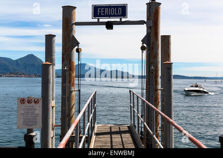 Feriolo di Baveno port Stockfoto