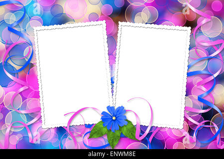 Karte auf dem abstrakten bunten Hintergrund mit Unschärfe Bokeh für design Stockfoto