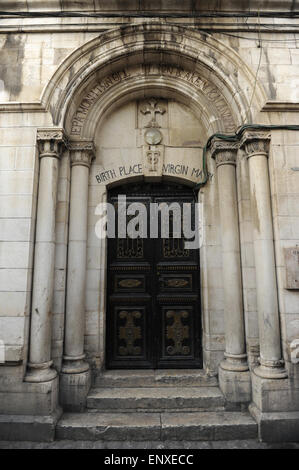 Israel. Jerusalem. Altstadt. Muslimische Viertel. Via Dolorosa. Kirche der Heiligen Anna. Geburtsort der Jungfrau Maria. Von außen. Detail. Stockfoto