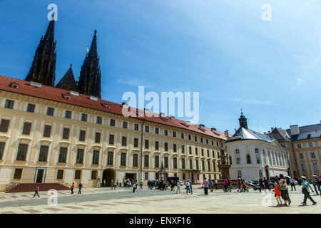 Prager Burg, 2. Hof, Prag, Tschechische Republik Stockfoto