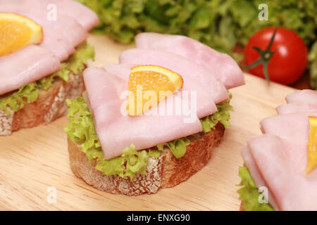 Fingerfood Mit Schinken Stockfoto