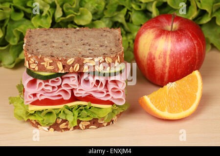 Brot dreiminütiges Mit Schinken Stockfoto