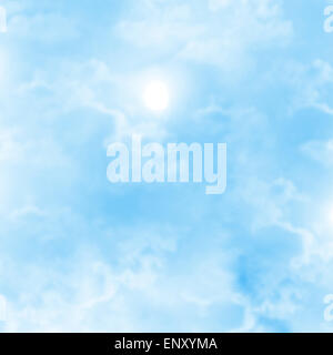 Zusammenfassung Hintergrund, weiße Wolken am blauen Himmel. Stockfoto