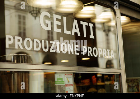 Gelato Eis-Shop, Turin. Stockfoto