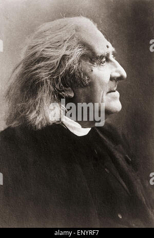 Franz Liszt, aka Franz Ritter von Liszt 1811-1886. 19. Jahrhundert ungarischer Komponist, Pianist, Dirigent und Lehrer.  Nach einer Fotografie des 19. Jahrhunderts. Stockfoto