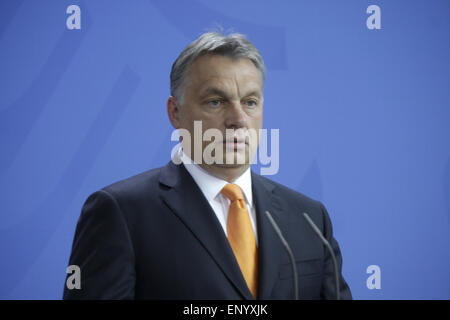 Viktor Orban - Treffen der dt. Bundeskanzlerin Mit Dem Ungarischen Ministerpraesidenten, Bundeskanzleramt, 8. Mai 2014, Berlin. Stockfoto