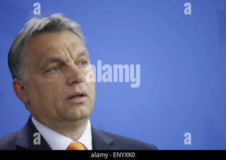 Viktor Orban - Treffen der dt. Bundeskanzlerin Mit Dem Ungarischen Ministerpraesidenten, Bundeskanzleramt, 8. Mai 2014, Berlin. Stockfoto