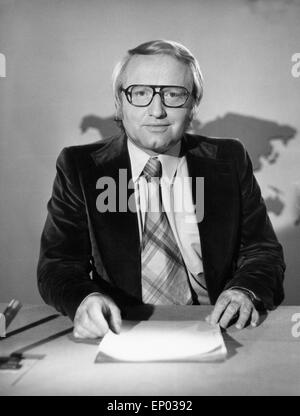 Werner Veigel, Sprecher der Tagesschau von 1966 Bis 1995. Stockfoto