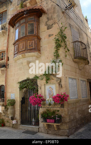 religiöse Wandskulptur Rabat, Malta Mediterranean Stockfoto