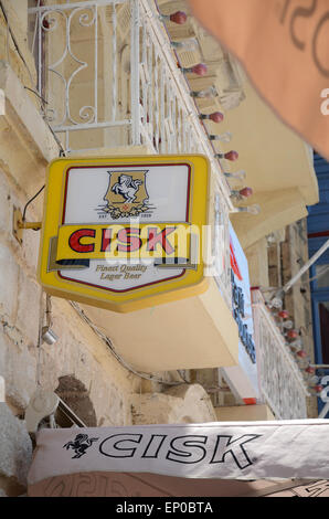 Cisk, maltesische Bier, Malta Europa Stockfoto