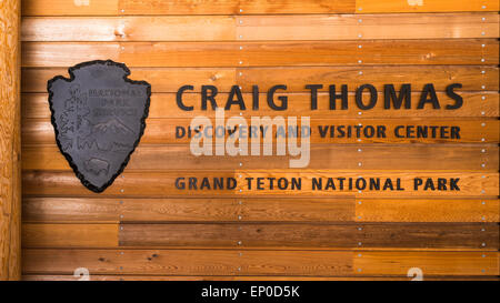 Craig Thomas Visitor Center, Grand-Teton-Nationalpark, Wyoming, USA Stockfoto