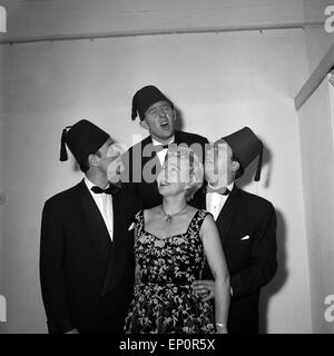 Deutsche Schlager Musikgruppe Friedel Hensch und die cyprys, Kiel 1954. Deutsche Schlager Gruppe Friedel Hensch und die cyprys, Stockfoto