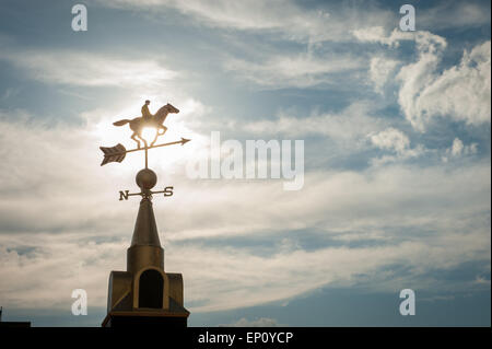 Wetterfahne ein Jockey auf einem Pferd in Baltimore, Maryland, USA Stockfoto