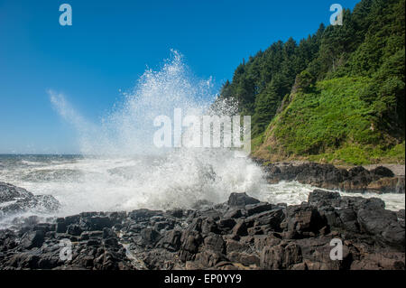 Devils Churn entlang der Küste von Oregon, USA Stockfoto