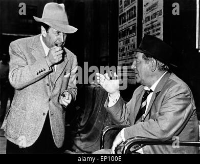 Maigret neigen un Piege; Frankreich 1958, Regie: Jean Delannoy, Monia: Jean Gabin, Olivier Hussenot (?) Stockfoto