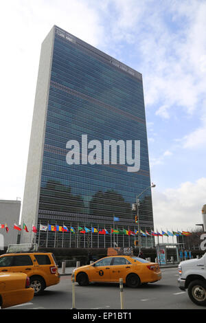 Hauptsitz der Vereinten Nationen. Sekretariat Gebäude. New York City. USA. Stockfoto