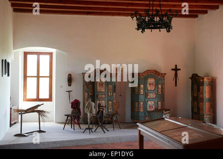 Pecka Schloss - Burg Interieur, Tschechische Republik Stockfoto