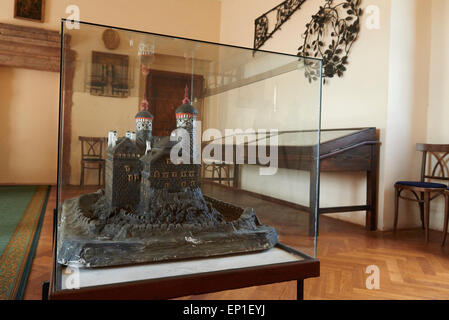 Pecka Schloss - Burg Interieur, Tschechische Republik Stockfoto