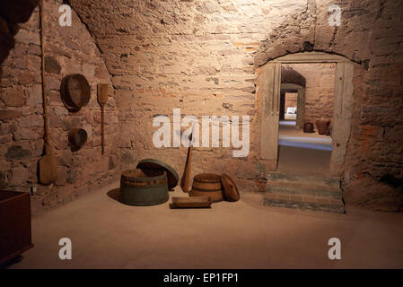 Pecka Schloss - Burg Interieur, Tschechische Republik Stockfoto